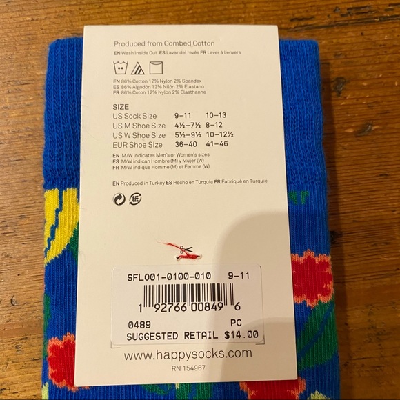 Happy Socks Baby Daisy Print - NWT - Picture 7 of 7